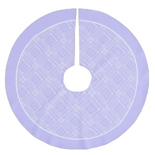 Lavender & White Boho Diamond Mönster Julgransmatta Borstad Polyester