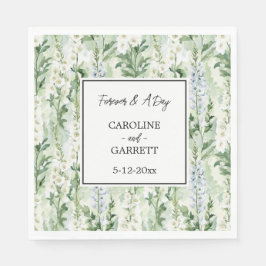 Lavender White Delphinium Flowers Bridal Wedding Pappersservett