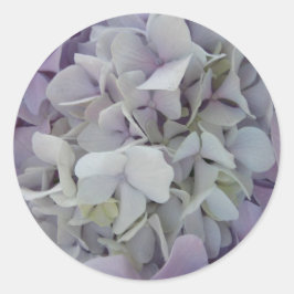 Lavender/White Hydrangea Sticker Runt Klistermärke