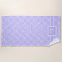 Lavender & White Monogrammed Diamond Mönster