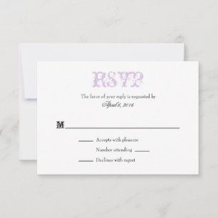Lavender White Plain Simple Bröllop OSA Cards Kort
