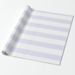 Lavender White Wide Vågrät Stripe Presentpapper<br><div class="desc">Papper radbrytning av Lavender och White Wide Vågrät</div>