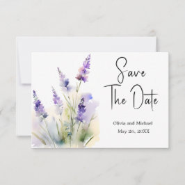 Lavender Wildblomma Bröllop spara datum-kort OSA Kort