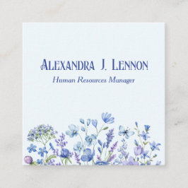 Lavender Wildblomme Garden Fyrkantigt Visitkort
