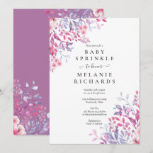 Lavender Wildblommor Blommigt Baby Sprinkle / Show