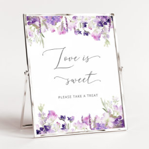 Lavender Wildblommor Kärlek är söt Poster