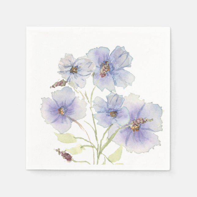 Lavender WildblommParty Napkins Pappersservett (Framsidan)