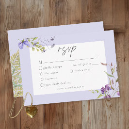Lavender Wildflower Garden Romantic Wedding OSA Kort