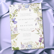 Lavender Wildflower Garden White Romantic Wedding