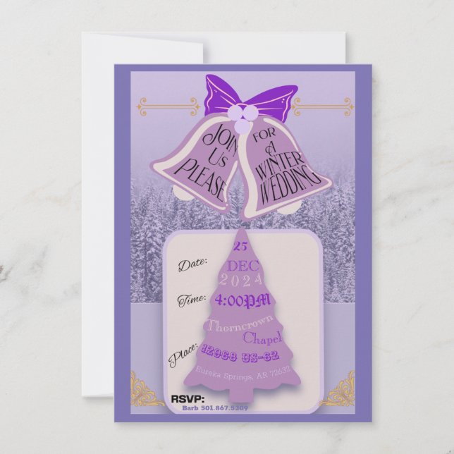 Lavender Winter Gräs med Klockor (Framsida)