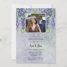 Lavender Wisteria Blommigt Lägg till bild Bröllop