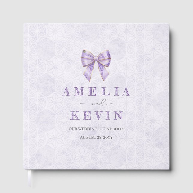 Lavender Wisteria Ribbon – Japanese-Inspired Gästböcker (Framsida)
