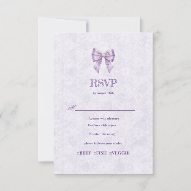 Lavender Wisteria Ribbon – Japanese-Inspired OSA Kort (Framsida)