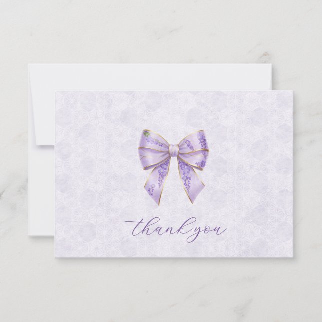 Lavender Wisteria Ribbon – Japanese-Inspired Tack Kort (Framsida)