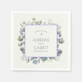 Lavender with Eucalyptus Greenery Bröllop Papper Pappersservett