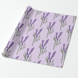 Lavender Wrapping Papper Lila Mönster Presentpapper
