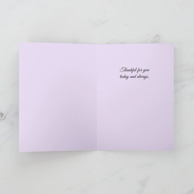 Lavender's Gratitude - Tack you Card Kort (Inuti)