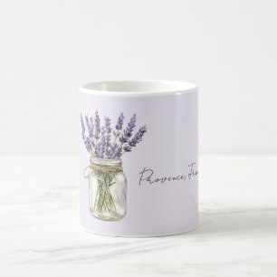 Lavendlerblommor Kruka Provence, Frankrike Kaffemugg