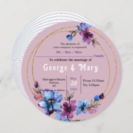 Lavendra Circle bröllopsinbjudan Inbjudningar