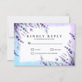 Lavendrar Och Blå Elegant Blommig Akvarell  OSA Kort