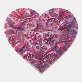 Lavendrar Rullande Hjärta Hjärtformat Klistermärke