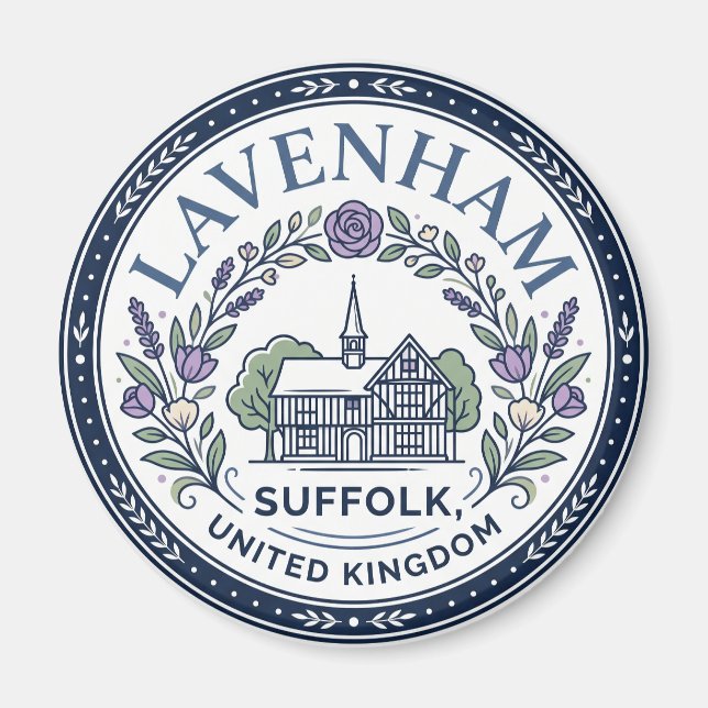 Lavenham Storbritannien Magnet (Framsidan)
