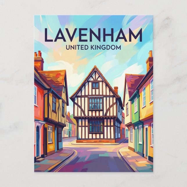 Lavenham Storbritannien Vykort (Framsida)