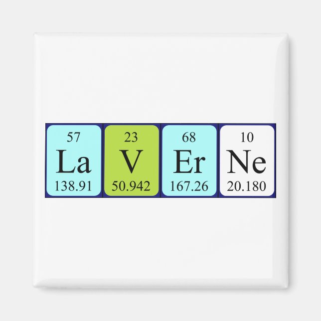 Laverne Perioe bord namn magnet (Framsidan)