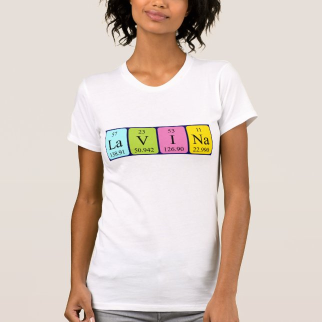 Lavina Periodiska skjorta bord namn T-shirt (Framsida)