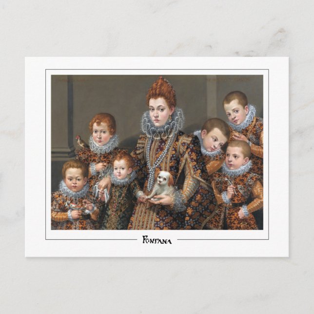 Lavinia Fontana #6 - Finkonstkort Vykort (Framsida)