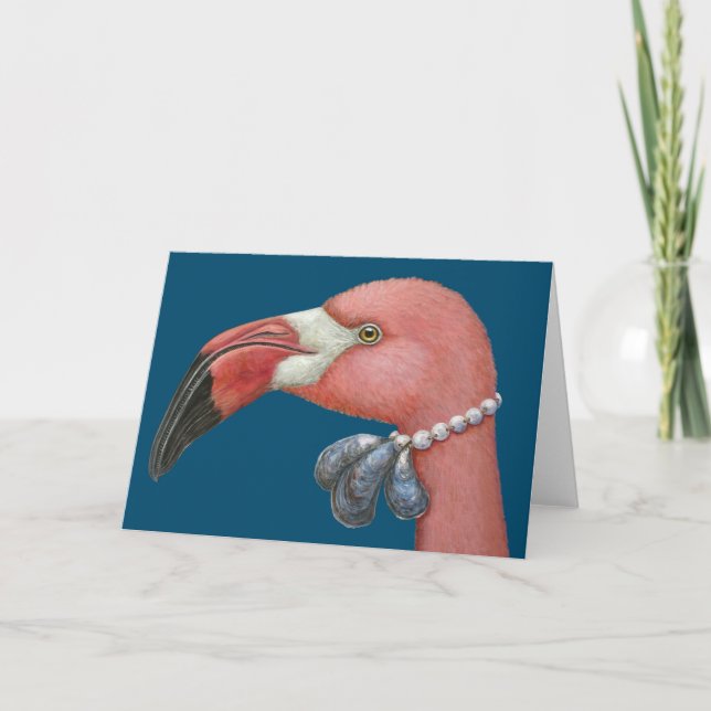 Lavinia the flamingo card kort (Framsida)