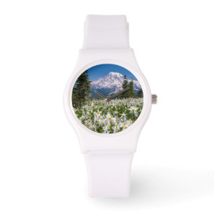 Lavinliljor och Mount Rainier 2 Armbandsur