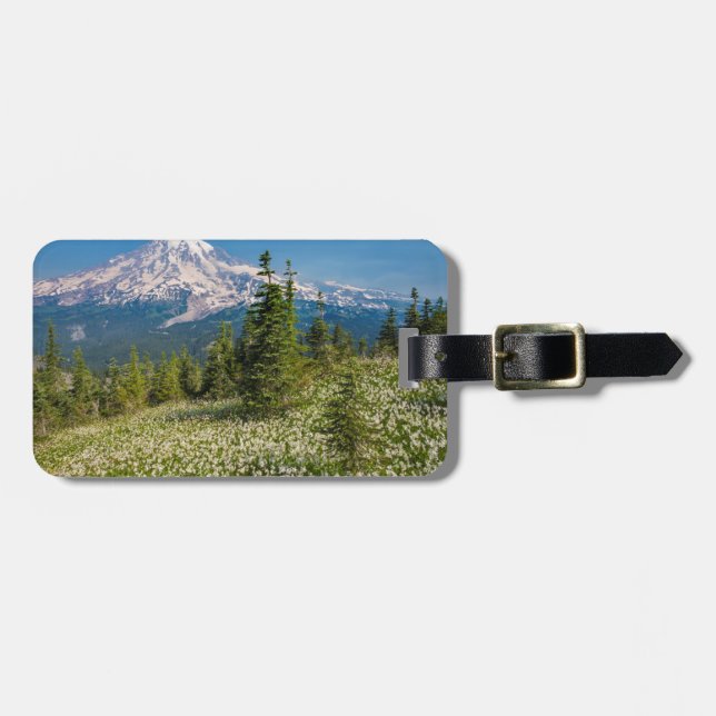 Lavinliljor och Mount Rainier Bagagebricka (Horisontell Framsida)
