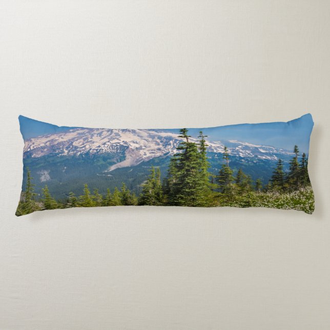 Lavinliljor och Mount Rainier Kroppskudde (Framsidan)