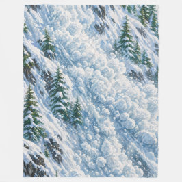 Lavinstorm Berg Snö Scen Fleecefilt