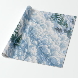 Lavinstorm Berg Snö Scen Presentpapper