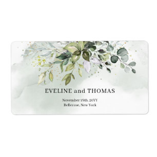 Lavish greenery foliage eucalyptus sage guld fraktsedel