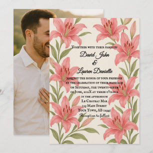 Lavish Lily Photo Wedding-inbjudan Inbjudningar
