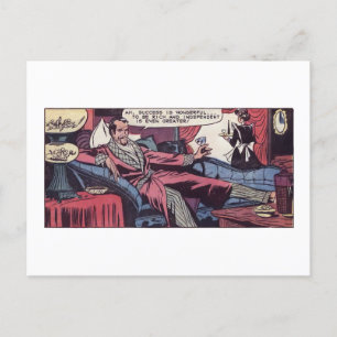 Lavish Vintage Tecknad Triumph Illustration Vykort