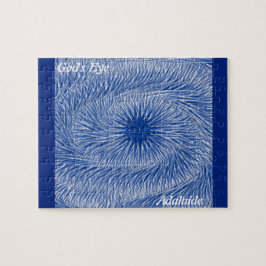 LavishlyOn Monogram Färg Tvättar Blå Guds Öga Pussel