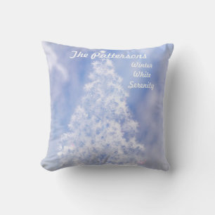 LavishlyOn Winter White Serenity Träd Kudde