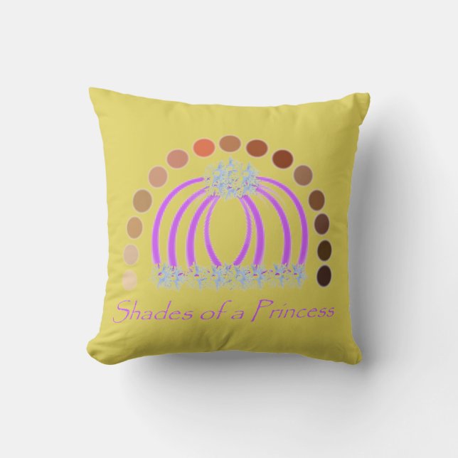 Lavishlypå en prinsessa-skugga. kudde (Framsida)