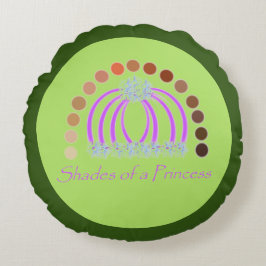 Lavishlypå en prinsessa-skugga. rund kudde