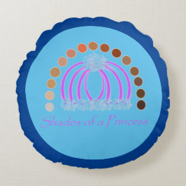 Lavishlypå en prinsessa-skugga. rund kudde