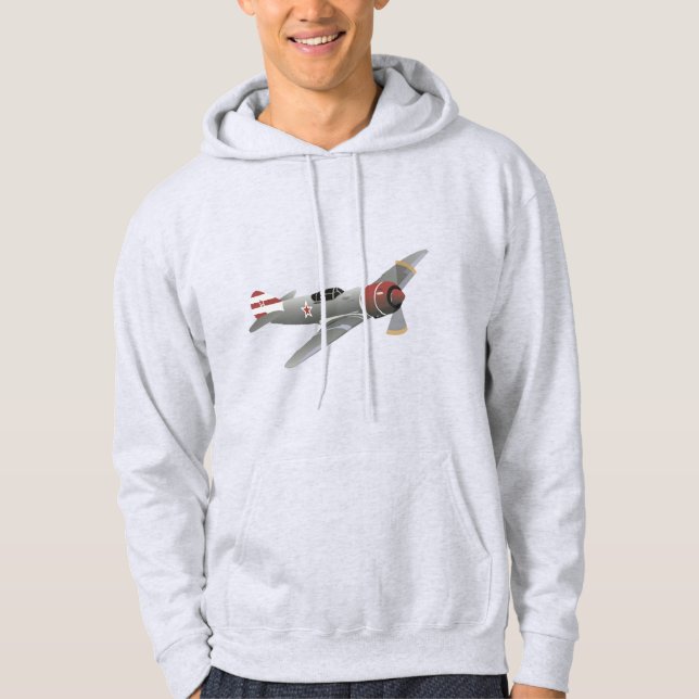Lavochkin La-7 Sovjetunionen WW2 Fighter Hoodie (Framsida)
