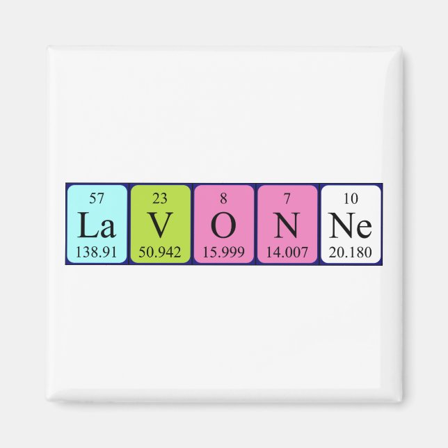 Lavonne Periodisk magnet bord namn (Framsidan)
