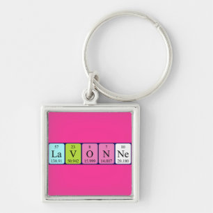Lavonne Periodisk nyckelring bord namn
