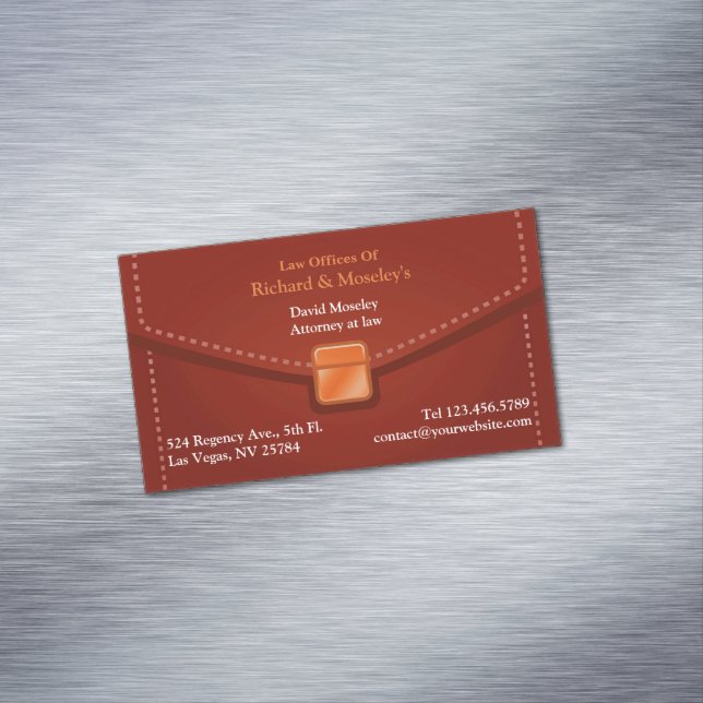 Law Briefcase Magnetiska Visitkort (In Situ)