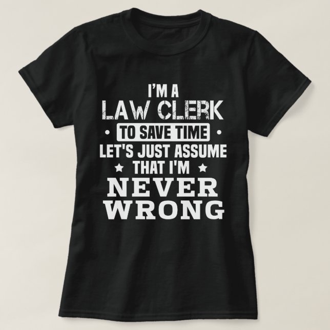 Law Clerk T Shirt (Design framsida)