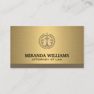 Law Corporate Logotyp   Guld Metallic Visitkort